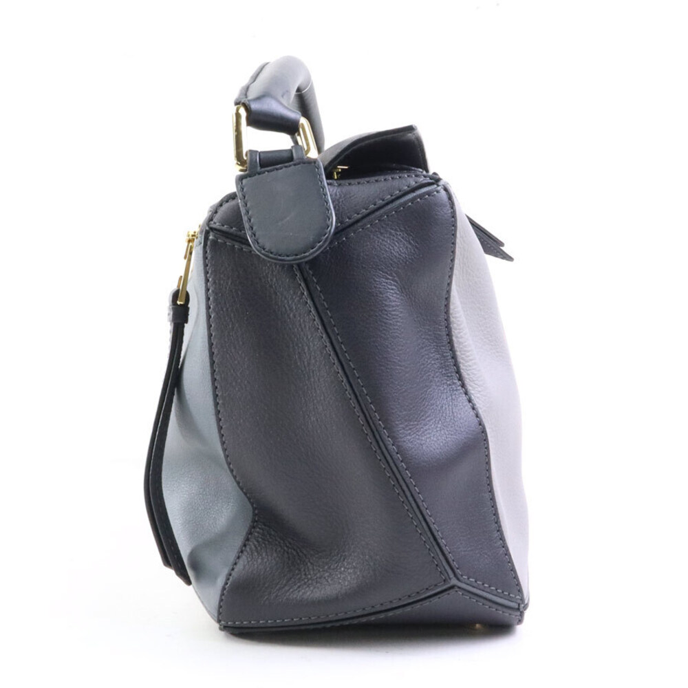 Loewe Gray Bag White Puzzle Gold Blue Navy Leather